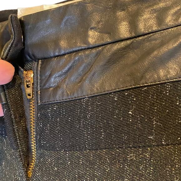 ALC Lambskin Trim Wool Blend Slim Cropped Pants Size 8 - Picture 6 of 10